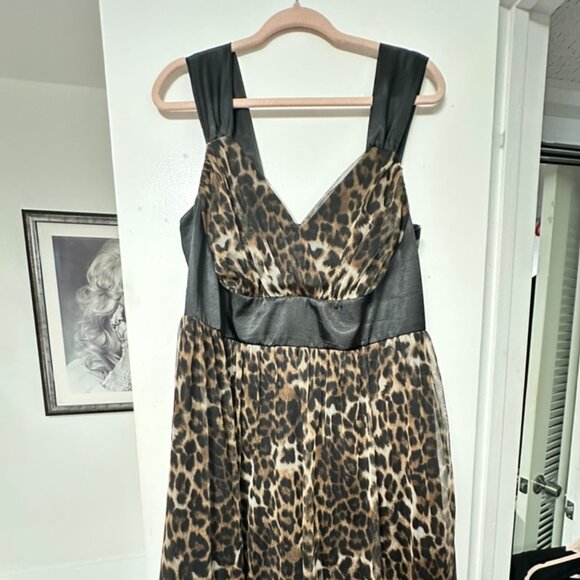 Torrid Dresses & Skirts - Torrid Leopard Print Tulle Cocktail Dress, Size 16